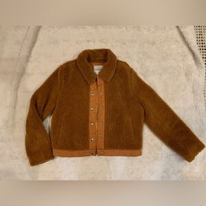 Madewell burnt orange/brown sherpa jacket